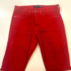 Veronica Beard Red Skinny Jean